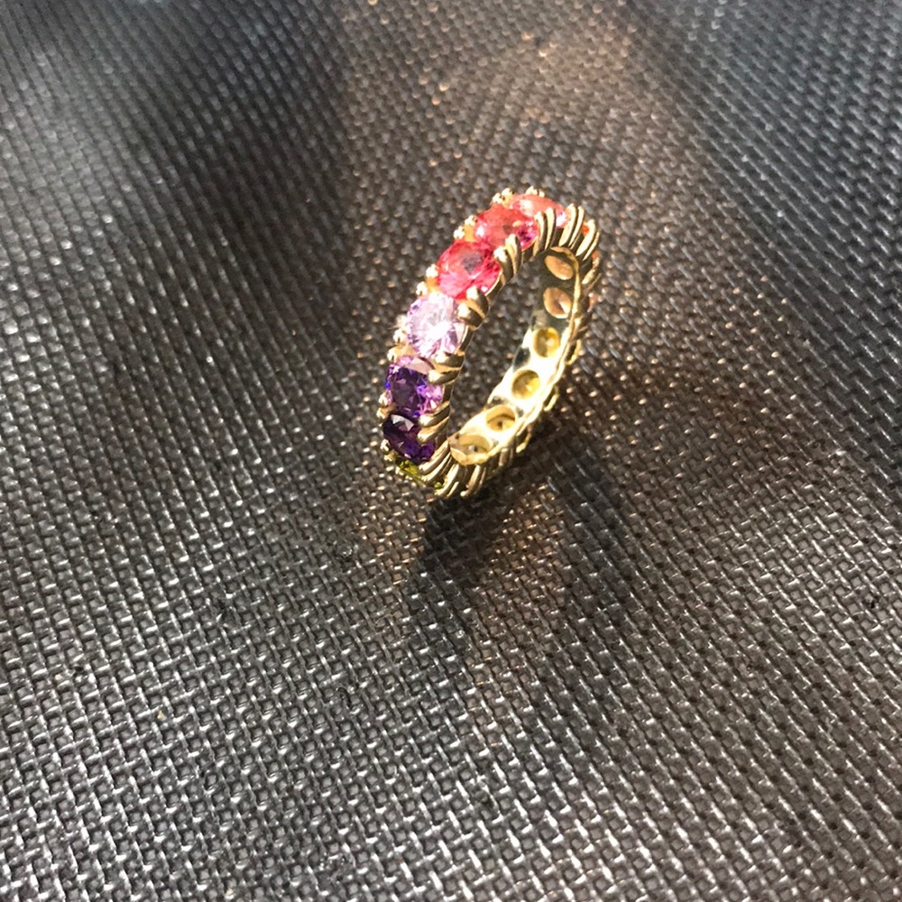 Multi Color Rainbow Ring - Picture 3 of 6